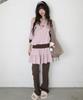 Nofficial Noffice Slouch Tiered Mini Dress Pale Pink