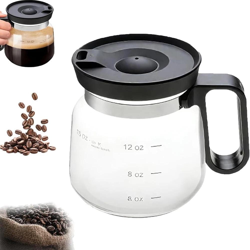 Coffee Pot Style Heatproof Glass Mug Outdoor Adventures 16 Oz Capacity Elegant Design Straw-Type Lid For Hot Beverages