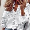 2026 Spring Chiffon Ruffles Women Shirt Plus Size Women Blouses Floral Long Sleeve Loose Female White Shirts Clothing 18246