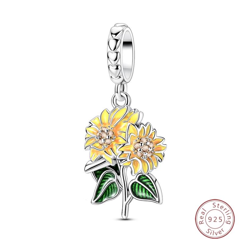 Sweety Copper Cake Poodle Crown Flowers Lover Luminous Charms Beads Fit 3Mm Bracelets Diy Fine Jewelry Making