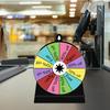 Prize Game Wheel with Stand Acrylic Editable Colorful Tabletop Spinning Wheel for Fortune Spinning Game Carnival