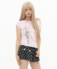 Setup Exe Lace Cross T-Shirt / Pink