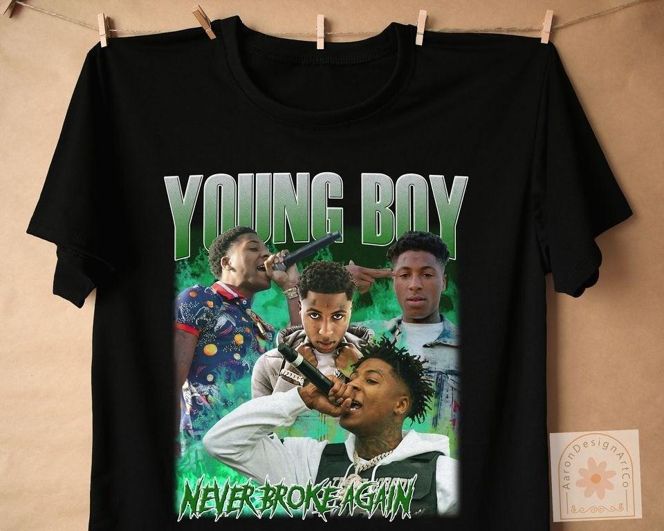 Vintage Youngboy Shirt, YoungBoy Never Broke Again Unisex T-Shirt L