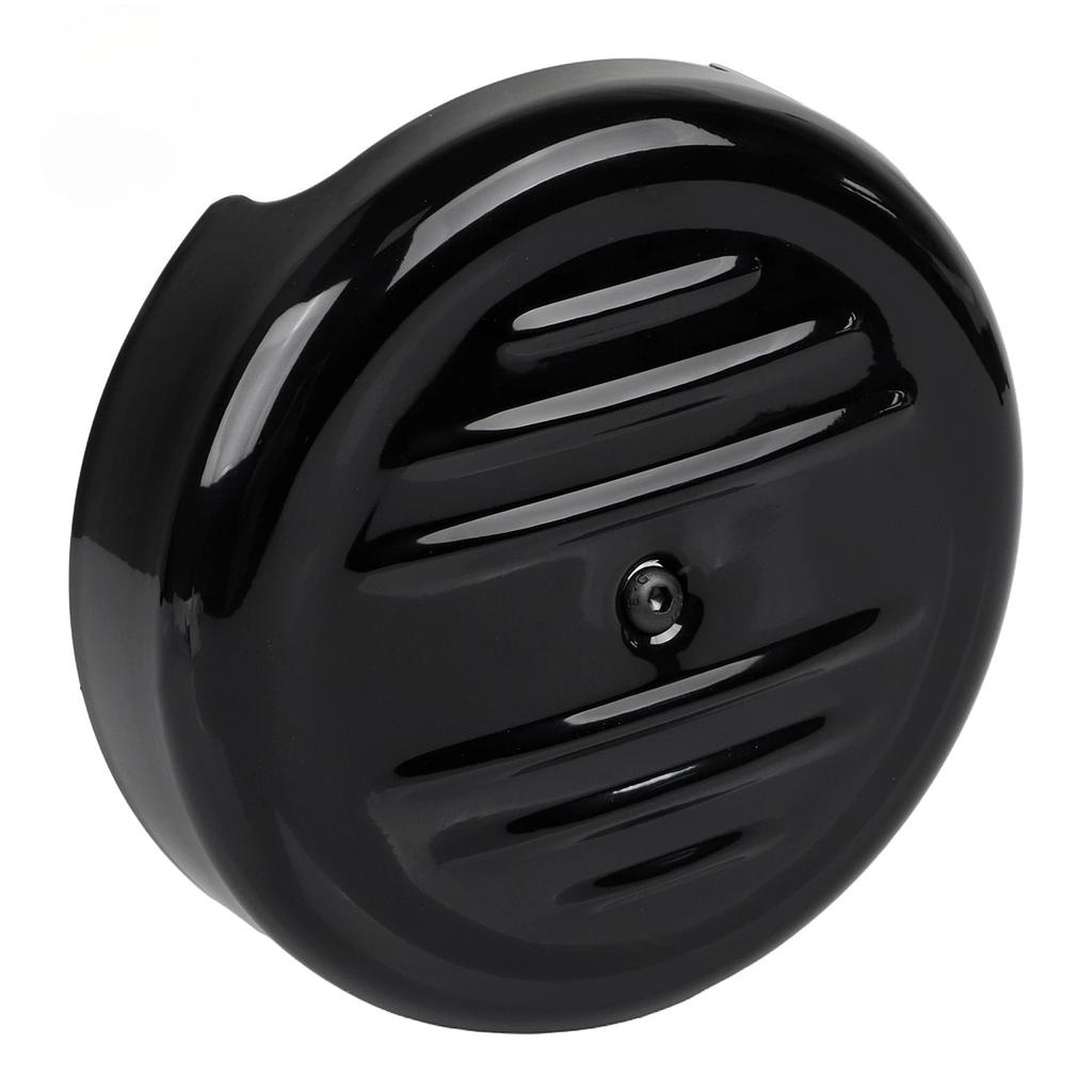 8" For Harley Sportster XL 2012-UP Softail FLST FXST 2011-2017 Motorcycle Air Cleaner Cover Plain Black Round Stripe Style