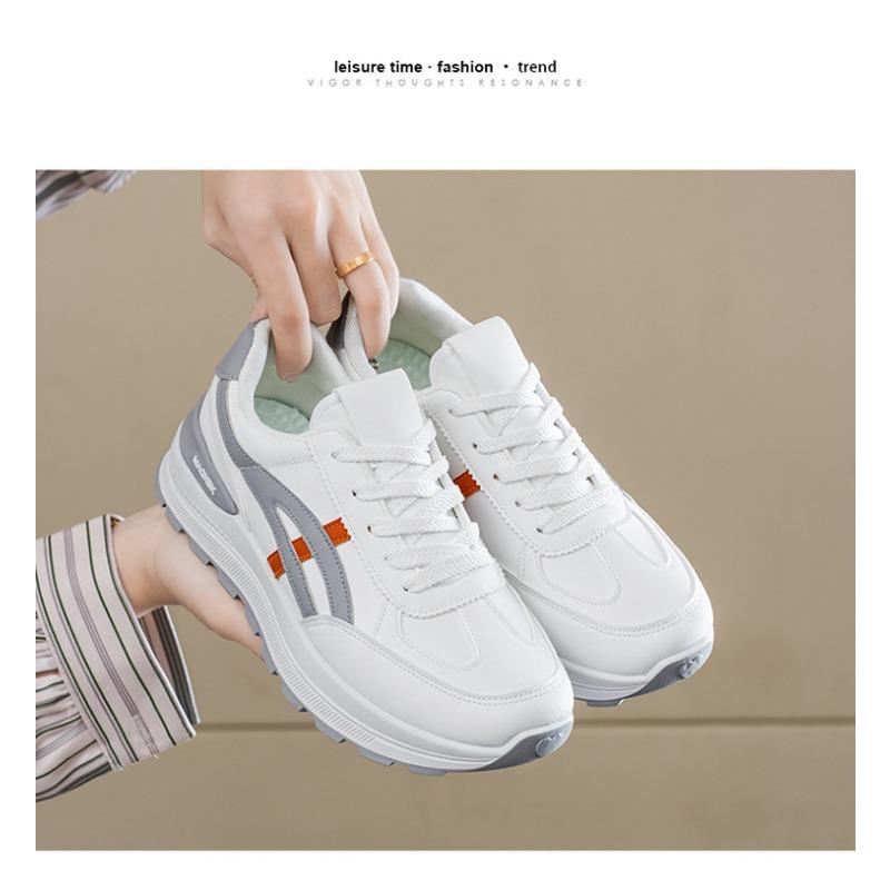 Women Breathable Thick Sole Height Increasing Versatile Korean Style Casual Sports Sneakers