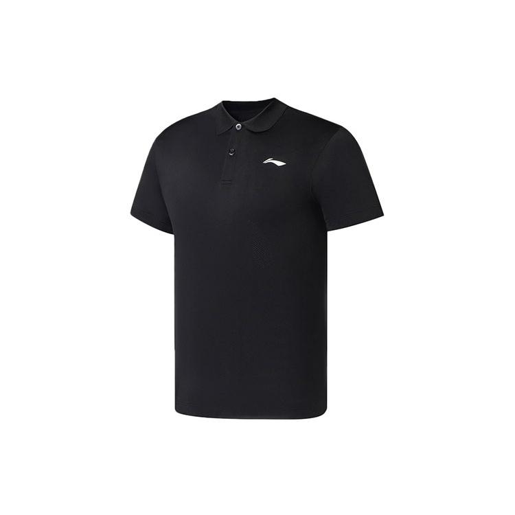Li-Ning Logo Quick-Drying Training Polo Shirt Black Men s APLS073-1 L