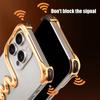 Luxury Metal 3D Hollow Phone Case For iPhone 16 15 14 Pro Max 16Plus 15Pro Aluminum Alloy Track Shell Air Bag Shockproof Cover
