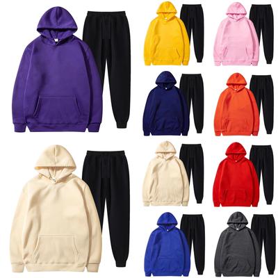 Ensemble de sport d'hiver décontracté pour hommes et femmes avec sweat à capuche et pantalon à pois