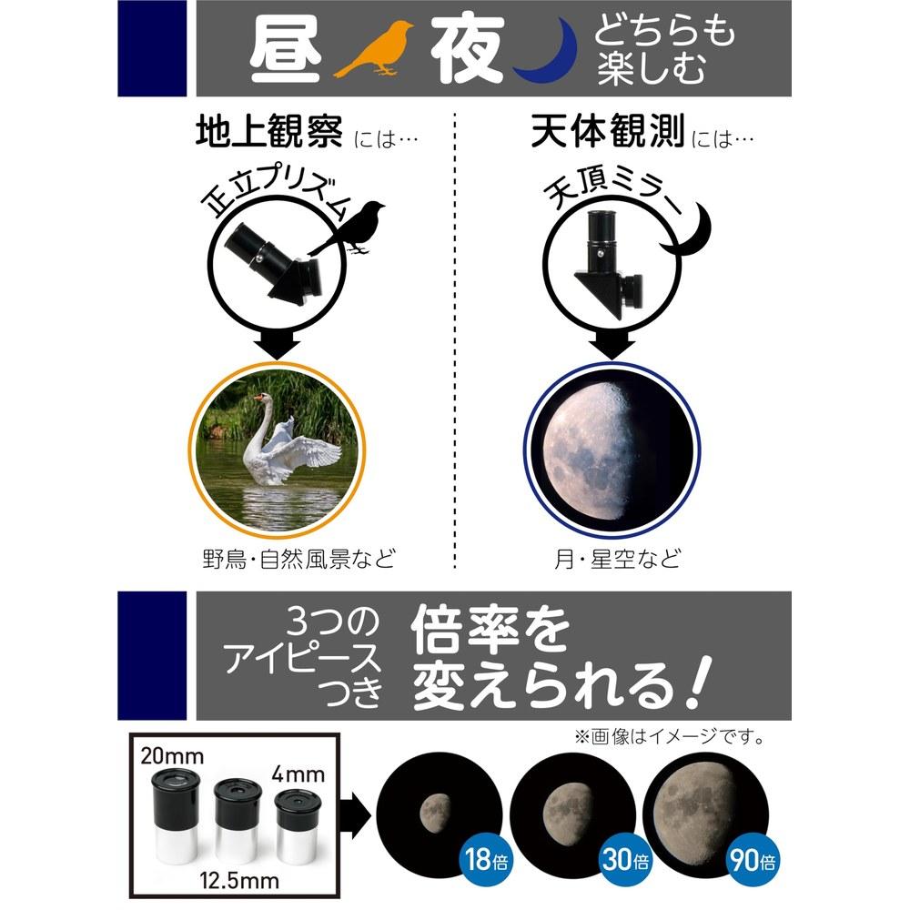 50mm Aperture Telescope for Astronomy and Terrestrial Viewing with Smartphone Photo/Video Capability, Includes 4/12.5/20mm Eyepieces and Star Chart