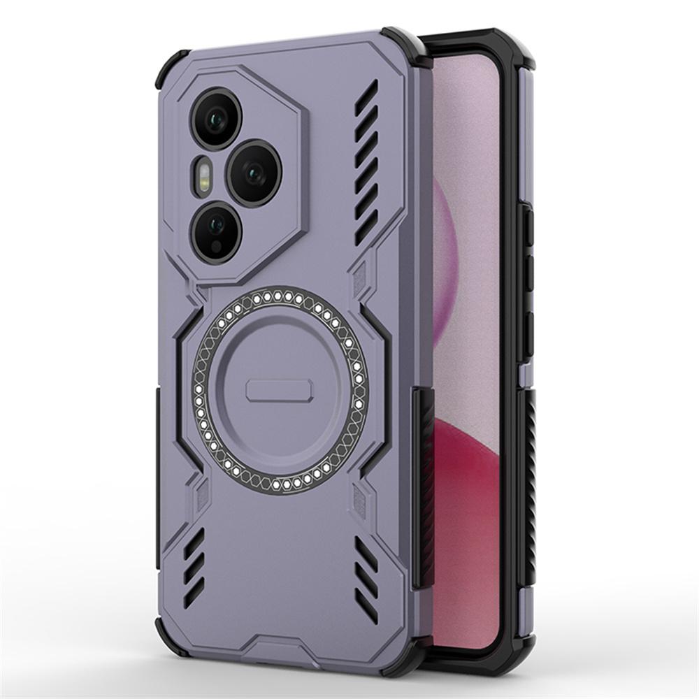 

Для Honor 400 Pro 5G (Глобальный) Магнитный чехол Butterfly Armor Полый Теплоотвод PC+TPU Чехол для телефона Purple