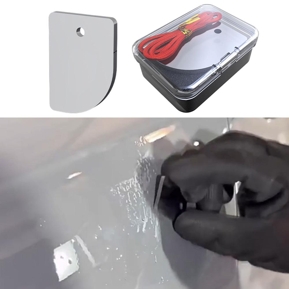 1 Stück Auto-Kratzer-Reparaturwerkzeug Stahl Auto-Kratzer-Reparatur-Schaber Lackierer Flecken- und Staubschaber Reinigungswerkzeug