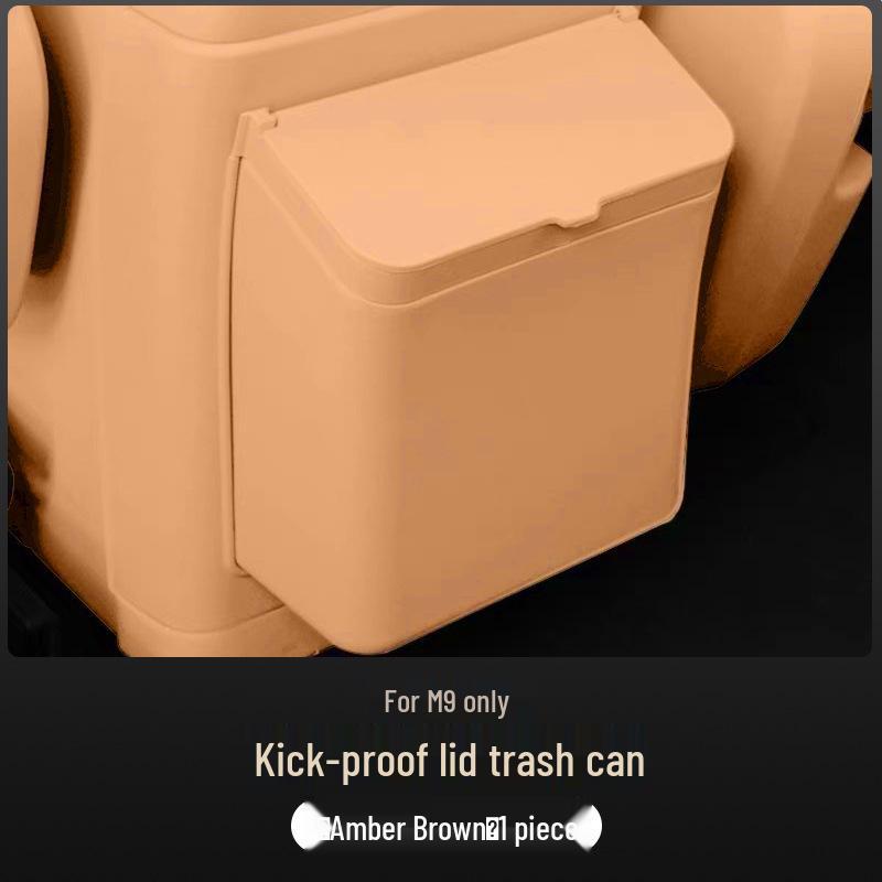 AITO M9 Refrigerator Anti-Kick Cover with Hidden Trash Can - Original Car Color Interior Accessory.