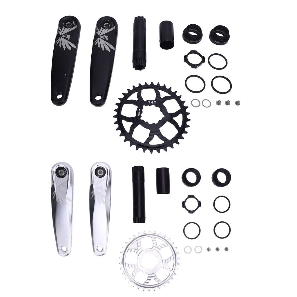 Bike Crank Arm Set Aluminum DUB Hollow Split Narrow Wide Chainring Crank Set for Mountain Bikes