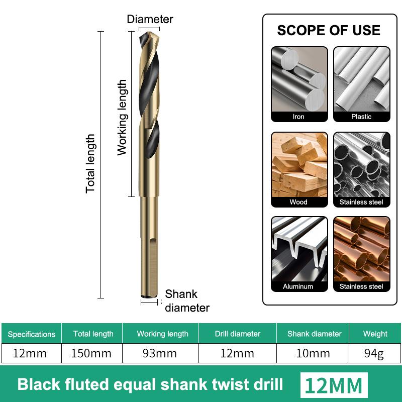 1Pcs Straight Shank 12-30Mm Speed Twist Drill Bit Cobalt Metal Stainless Steel Design For Concrete Tile Glass Ceramic Wood
