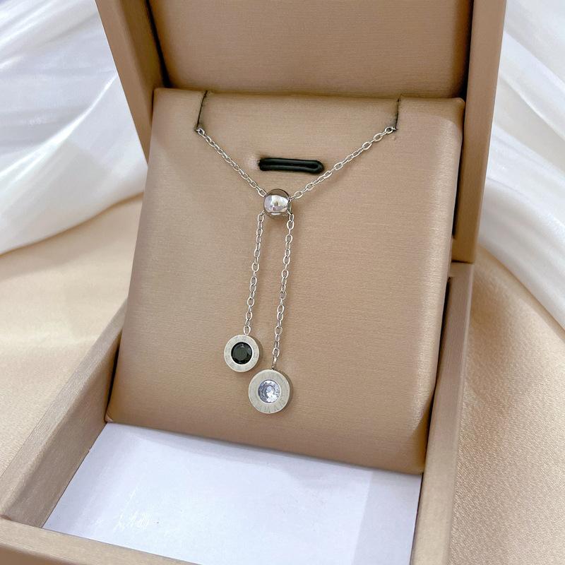 Popular Element Personality Minimalist Wind Furnace Real Gold Necklace Female Collarbone Chain