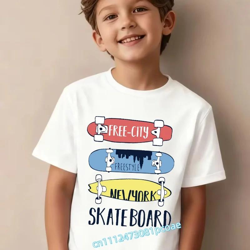 Personalized letters children's pure cotton short-sleeved boys' sports shirt,girls' casual top with cartoon print,summer T-shirt