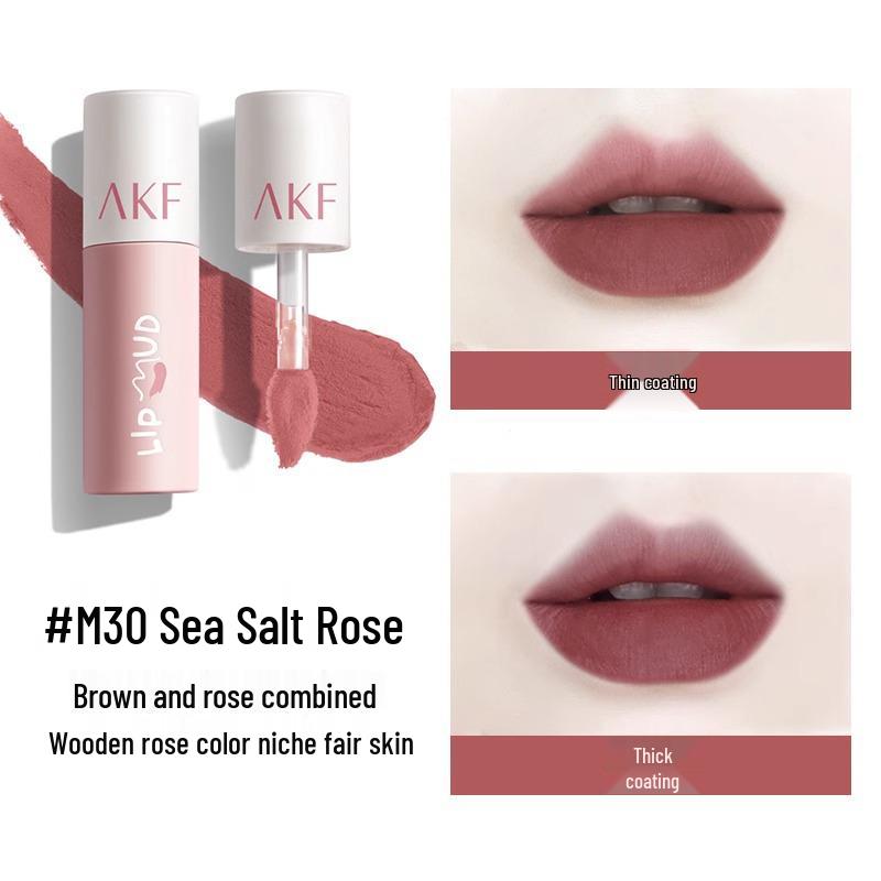 AKF Lippen-Mud: Erschwinglicher Studentenfreundlicher Lippenstift mit Weicher Matter Textur für Herbst/Winter