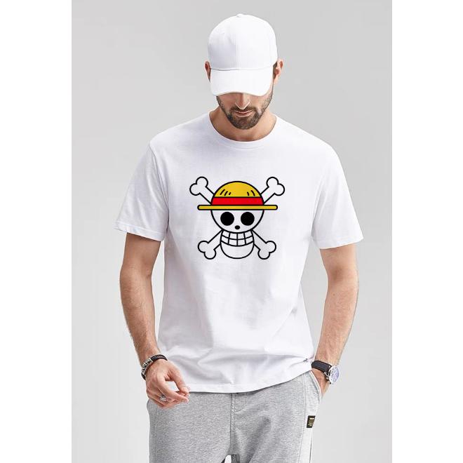 Nika Luffy Gear 5 ONE PIECE Anime Männer Frauen Sommer T-Shirt Übergroß Harajuku Übergroß Retro Kurzarm Lässig Komfort Y2k