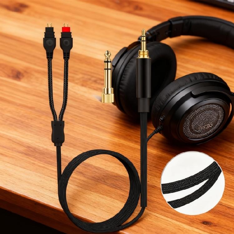 Wear Resistant Headphone Cable Heavy Duty Nylon Construction Easy Portability for HD580 HD600 HD650 HD660 HD660S