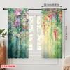 2pcs,2D plane printing Curtain Fabric Garden Dreamscape Versatile Durable Polyester (without rod) Gifts Use for Bedroom, Living