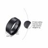 Vnox Customize Name Rings for Men Women Glossy Black Stainless Steel Classic Wedding Band Casual Basic Alliance Personalize Gift