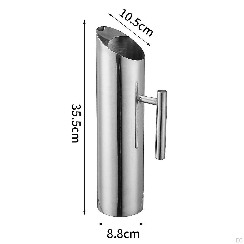 Cold Beverage Pitcher Juice Jug Stainless Steel Iced Tea Stylish Water Kettle for Kitchens