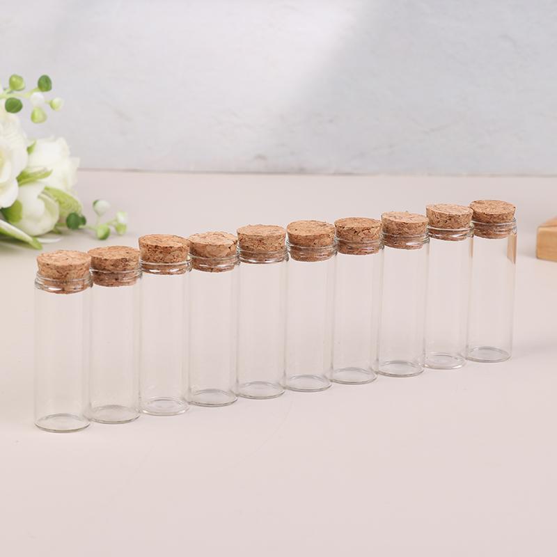 10 Stück Reagenzgläser aus Glas mit Korken, Nachrichtenflaschen, Gläser, Fläschchen, Geschenk, Kunst, Basteln, 5 ml, 8 ml, 10 ml, 12 ml, 15 ml, 20 ml, 25 ml, 30 ml