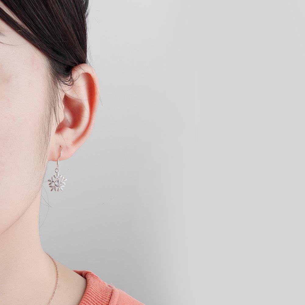 Lindon Kolczyki ze stopu miedzi z cyrkoniami Kolczyki wiszące dla kobiet Prezenty weselne