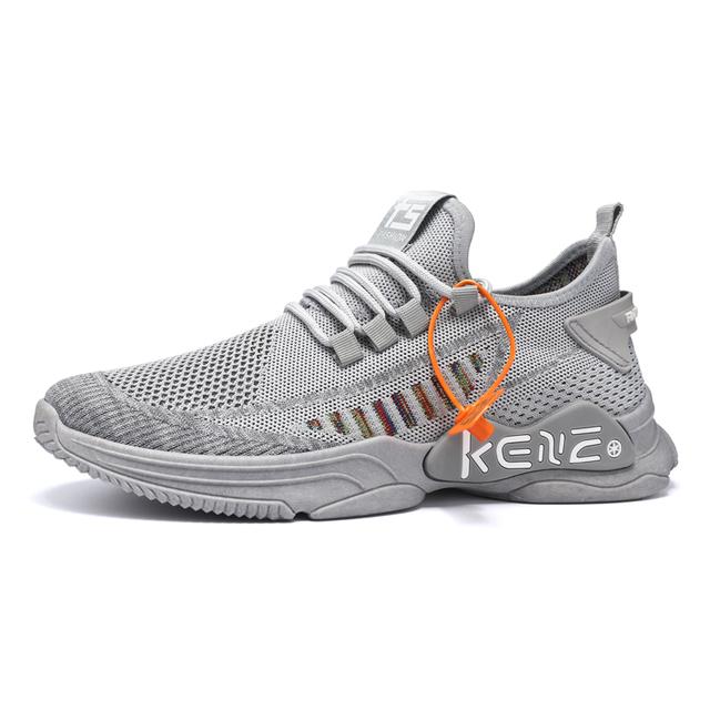 New Men 'S Simple Solid Color Flick Breathable Mesh Walking And Cycling Fitness Sports Leisure Running Shoes 39 -44 Factory Outlet