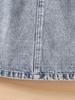 Women's Casual Denim Skirt with Side Cargo Pockets - Summer Style