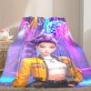 Kpop Demon Hunters Pattern Blanket, Cozy Blanket for All-Season Comfort On Sofas, Beds, Office, Car, Camping and Travel