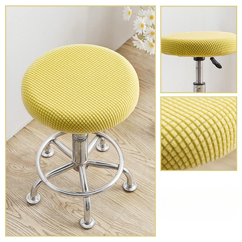 Round Stool Chair Cover Household 360° Protection Dust Cover Swivel Chair Stool Seat Cover Protective Cover