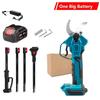 Brushless Cordless Electric Scissors Extension Pole Pruner Pruning Shears Efficient Fruit Tree Bonsai Pruning Branche Cutter Blue