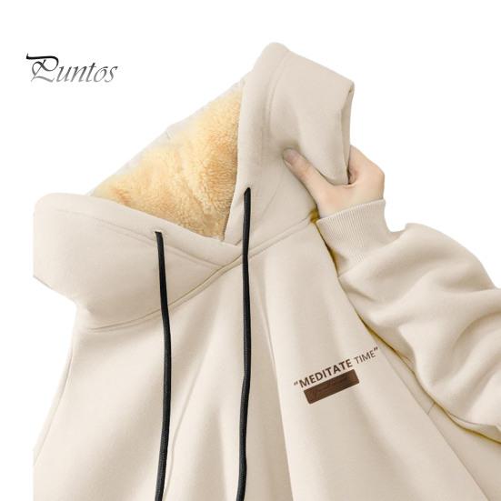 

Парная зимняя толстовка с капюшоном на флисовой подкладке с термоизоляцией, однотонная, со шнурком и эластичными манжетами, для женщин и мужчин, осенне-зимний топ XL абрикосовый