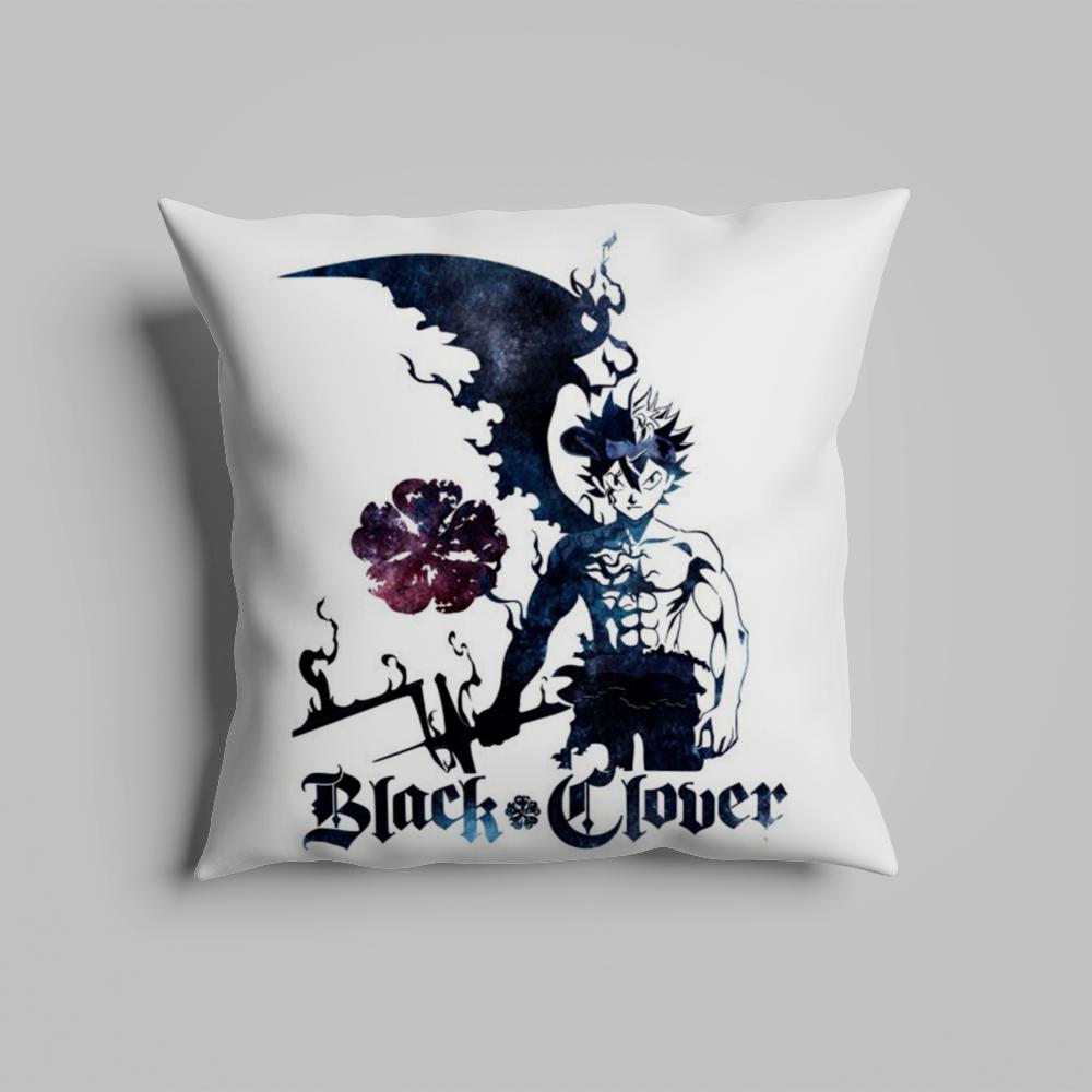 Pillow Case luxurious home office, sofa decorative Multi sized car seat cushions, pillowcases B-Black cloverS anime