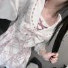 Wiosenna Sukienka Kawaii Lolita Damska Drukowana Kokarda Japońska Krótka Sukienka Imprezowa Sukienki z Wzorem Vintage