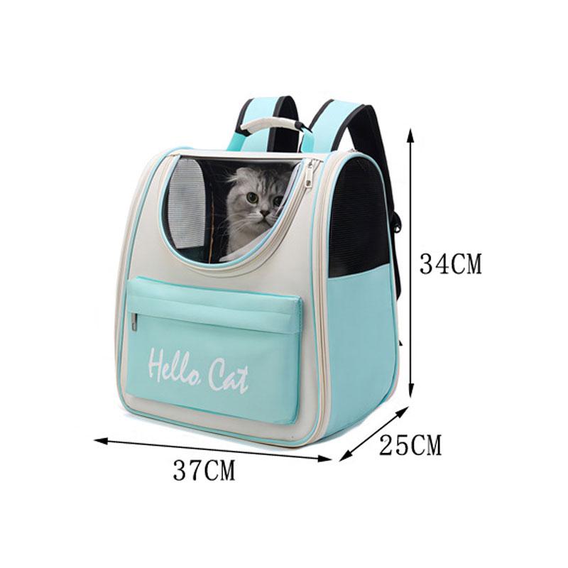 Large Capacity Cat Carrier Bag Breathable Mesh Cat Backpack with Clear Visual Window Portable Foldable Dogs Cats Travel Backpack