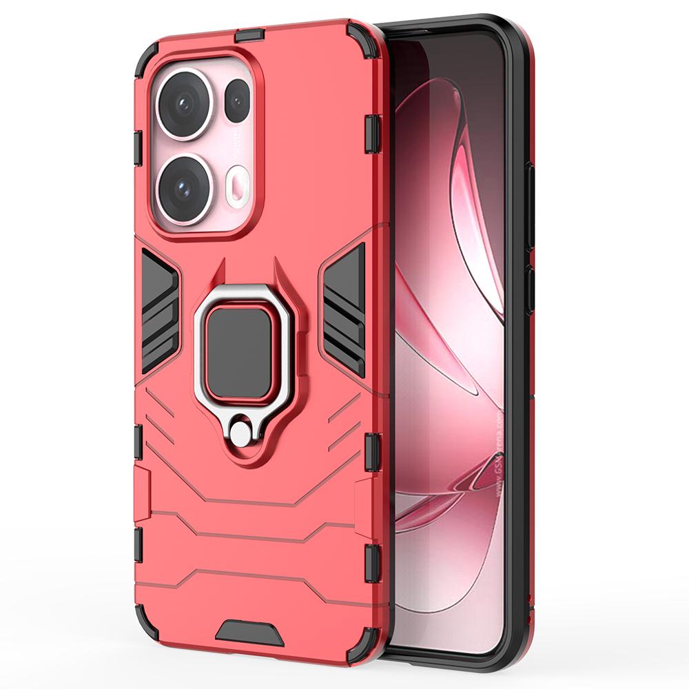 

For Oppo Reno13 Pro 5G Case PC + TPU Protective Phone Cover with Ring Kickstand B