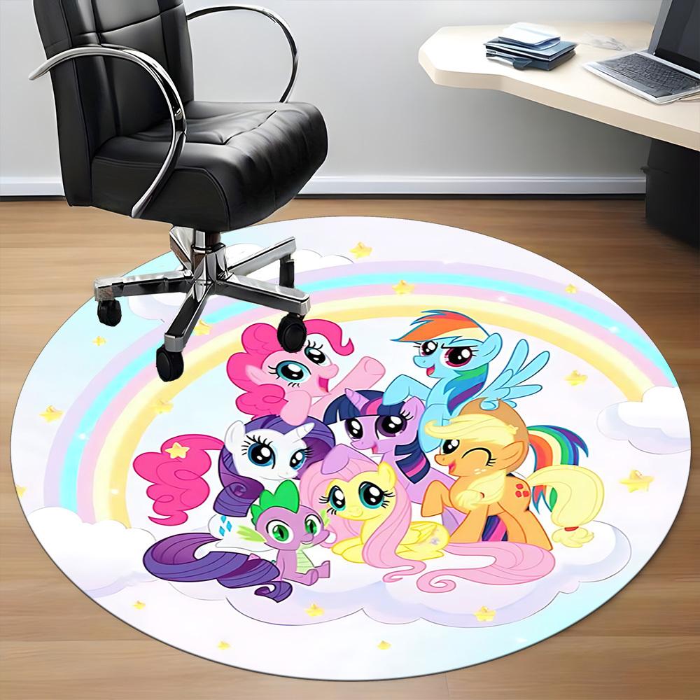 1pc My Little Pony Office Round Area Rug, Under Office Chairs Bedroom Living Room Home Decor  A1022163