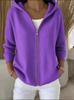 2026 Autumn/Winter European & American Women's Loose Knit Hooded Solid Cardigan