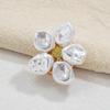 Fashion Alloy Pearl Button Covers Shirt Sleeve Cufflinks Flower Collar Clips Decorative Elegant Accessories
