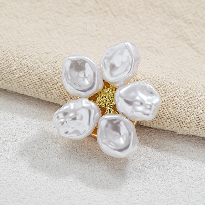 Fashion Alloy Pearl Button Covers Shirt Sleeve Cufflinks Flower Collar Clips Decorative Elegant Accessories
