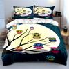 Colorful owls on branches. Bedding sets Duvet cover sets Duvet covers Pillowcases(1*Duvet Cover 2*Pillowcases without duvet insert)