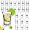 Shot Glasses, 25ml - 24-Pack, PluieSoleil Short Glass Cup Set, Clear Glasses for Whiskey, Vodka, Liqueur (24)