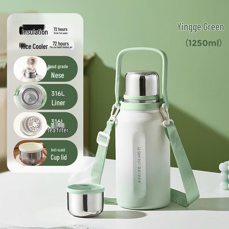 RELEA Simple Poem Insulated Water Bottle 1250ml
