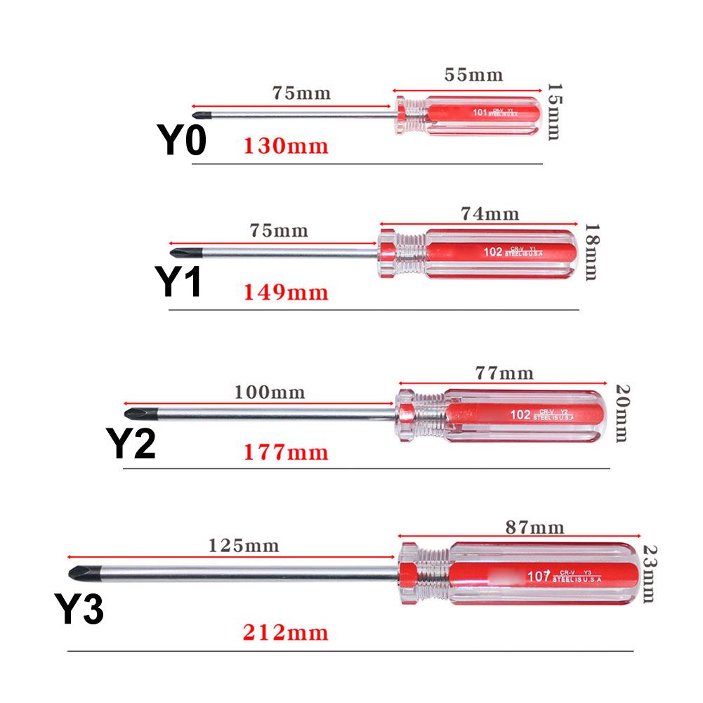 Y shaped Triwing Screwdriver Set (Y0 Y1 Y2 Y3) with Nonslip Handle Precise Tip for Secure Fit and Accurate Screwing