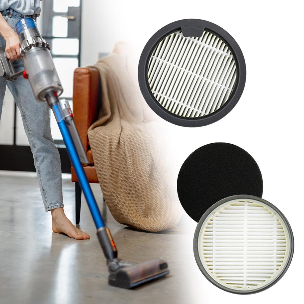 3Pieces Vacuum Cleaner Filter Vacuum Accessory Round Filter Easy Installation Filter Household Cleaning Supply for Home