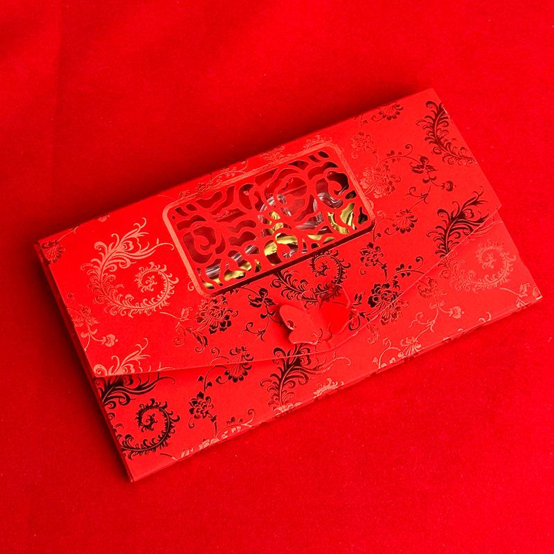 Golden Rose Goddess Holiday Gift: Valentine s Day Red Envelope Souvenir Ornament Gold Foil