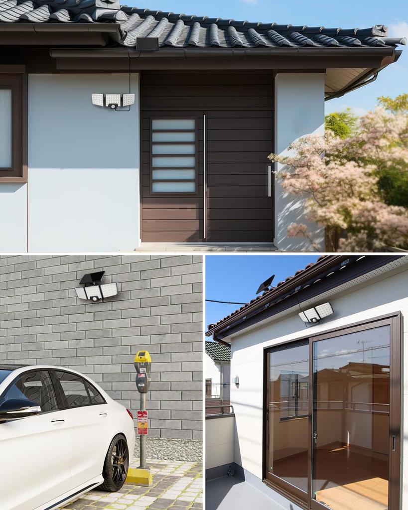 Lepro Solar Light with Motion Sensor, Security, 3 Operation Modes, Automatic Nighttime Turn-On, Automatic Daytime Charging, Outdoor Lighting, Indoor/O