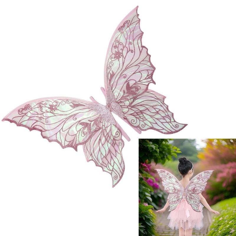 Performances Butterfly Fairies Angel Wing Funny Dress Up Butterfly Wing Sparkles Costumes Halloween Cosplays Wing Props
